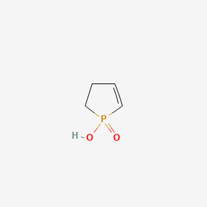 molecular formula C4H7O2P B13771946 2,3-Dihydro-1-hydroxy-1H-phosphole 1-oxide CAS No. 694-24-6