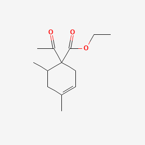 molecular formula C13H20O3 B13771948 Ethyl 1-acetyl-4,6-dimethylcyclohex-3-ene-1-carboxylate CAS No. 67674-38-8