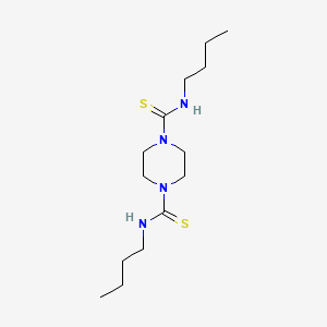 molecular formula C14H28N4S3 B13771999 N,N'-Dibutylpiperazine-1,4-dithiocarboxamide CAS No. 80490-80-8