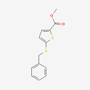 molecular formula C13H12O2S2 B1377200 Methyl 5-(benzylsulfanyl)thiophene-2-carboxylate CAS No. 1432681-58-7