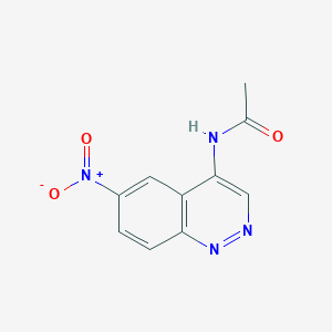 molecular formula C10H8N4O3 B13772000 N-(6-Nitro-4-cinnolinyl)-acetamide 