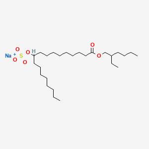 molecular formula C26H51NaO6S B13772013 Sodium 18-[(2-ethylhexyl)oxy]-18-oxooctadecan-9-yl sulfate CAS No. 68541-52-6