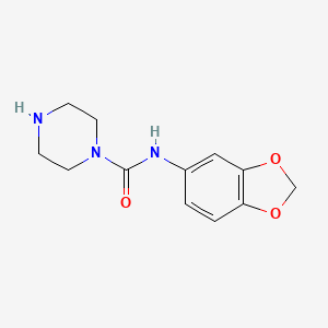 molecular formula C12H15N3O3 B13772033 N-(1,3-benzodioxol-5-yl)piperazine-1-carboxamide CAS No. 765899-29-4