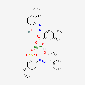 molecular formula C40H26MgN4O8S2 B13772036 Dihydrogen bis(2-((2-hydroxy-1-naphthyl)azo)naphthalene-1-sulphonato(2-))magnesate(2-) CAS No. 67893-11-2