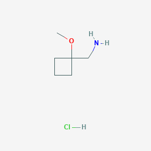 molecular formula C6H14ClNO B1377204 (1-Methoxycyclobutyl)methanamine hydrochloride CAS No. 1443980-50-4