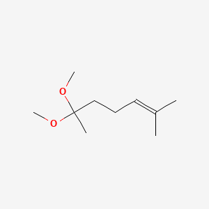 molecular formula C10H20O2 B13772052 6,6-Dimethoxy-2-methylhept-2-ene CAS No. 68992-08-5
