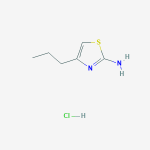 molecular formula C6H11ClN2S B1377206 4-Propyl-1,3-thiazol-2-amine hydrochloride CAS No. 1427380-56-0