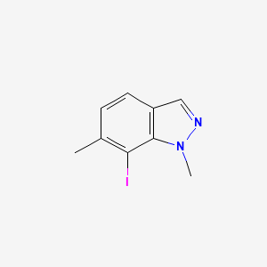molecular formula C9H9IN2 B13772061 7-iodo-1,6-dimethyl-1H-indazole 