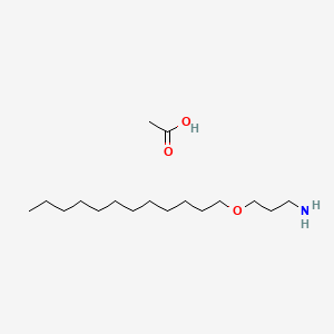 molecular formula C17H37NO3 B13772079 3-(Dodecyloxy)propylammonium acetate CAS No. 68123-05-7