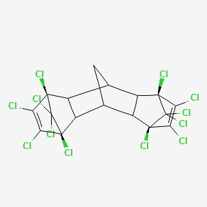 molecular formula C17H8Cl12 B13772161 (3R,6S,10R,13S)-3,4,5,6,10,11,12,13,16,16,17,17-dodecachlorohexacyclo[6.6.1.13,6.110,13.02,7.09,14]heptadeca-4,11-diene 