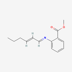 molecular formula C14H17NO2 B13772198 Methyl 2-(2-hexenylideneamino)benzoate CAS No. 68527-80-0