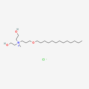 molecular formula C21H46ClNO3 B13772262 Bis(2-hydroxyethyl)methyl-3-(tridecyloxy)propylammonium chloride CAS No. 68444-16-6