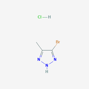 molecular formula C3H5BrClN3 B1377227 5-Bromo-4-methyl-1H-1,2,3-triazole hydrochloride CAS No. 1429056-33-6