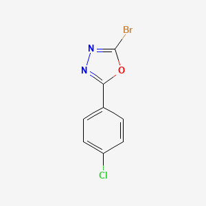 molecular formula C8H4BrClN2O B1377231 2-Bromo-5-(4-chlorophenyl)-1,3,4-oxadiazole CAS No. 1368558-17-1