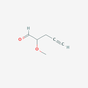 molecular formula C6H8O2 B13772310 2-Methoxypent-4-ynal 
