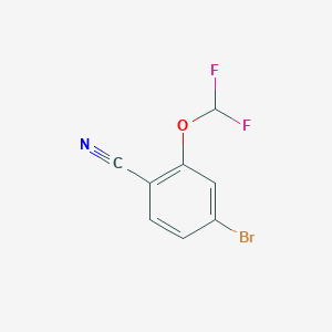 molecular formula C8H4BrF2NO B1377233 4-Bromo-2-(difluoromethoxy)benzonitrile CAS No. 1261494-95-4