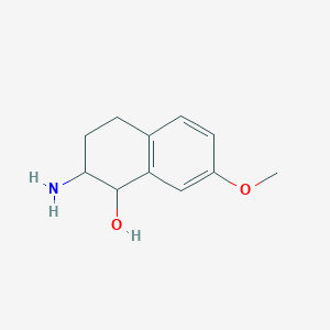 molecular formula C11H15NO2 B13772356 2-Amino-7-methoxy-1,2,3,4-tetrahydro-naphthalen-1-ol 