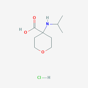 molecular formula C9H18ClNO3 B13772375 4-Isopropylaminotetrahydropyran-4-carboxylic acid hcl 