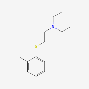 molecular formula C13H21NS B13772389 ETHYLAMINE, N,N-DIETHYL-2-(o-TOLYLTHIO)- CAS No. 63918-09-2