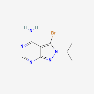 molecular formula C8H10BrN5 B1377239 3-bromo-2-isopropyl-2H-pyrazolo[3,4-d]pyrimidin-4-amine CAS No. 1422006-33-4