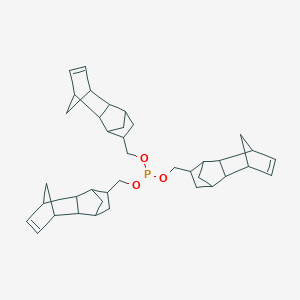 molecular formula C39H51O3P B13772459 tris(4-tetracyclo[6.2.1.13,6.02,7]dodec-9-enylmethyl) phosphite CAS No. 71002-30-7