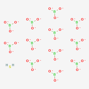 molecular formula B12H2O36S-36 B13772460 Borocaptate sodium 
