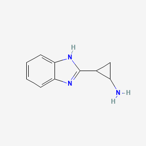 molecular formula C10H11N3 B13772477 2-(1H-Benzimidazol-2-yl)cyclopropanamine 