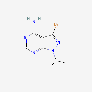 molecular formula C8H10BrN5 B1377248 3-bromo-1-isopropyl-1H-pyrazolo[3,4-d]pyrimidin-4-amine CAS No. 1422006-32-3