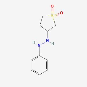 molecular formula C10H14N2O2S B13772485 1-(1,1-Dioxothiolan-3-yl)-2-phenylhydrazine CAS No. 884-49-1