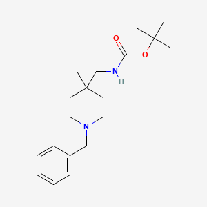 molecular formula C19H30N2O2 B1377249 tert-Butyl ((1-benzyl-4-methylpiperidin-4-yl)methyl)carbamate CAS No. 1345728-58-6