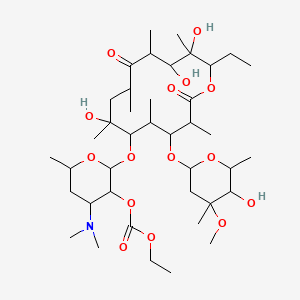 molecular formula C40H71NO15 B13772526 Erythromycin, ethyl carbonate CAS No. 7218-80-6