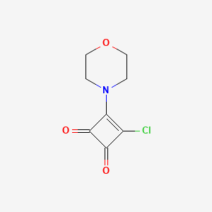 molecular formula C8H8ClNO3 B13772533 3-Cyclobutene-1,2-dione, 3-chloro-4-(4-morpholinyl)- CAS No. 68239-27-0