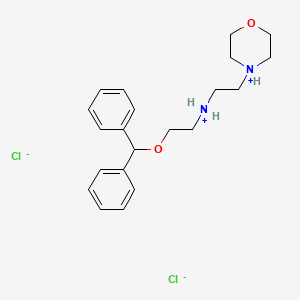 molecular formula C21H30Cl2N2O2 B13772549 beta-(beta-Morpholinoethylamino)ethyl benzhydryl ether dihydrochloride CAS No. 63915-58-2