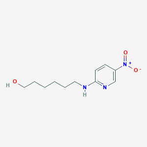 molecular formula C11H17N3O3 B13772556 6-Amino-N-(5-nitropyridin-2-yl)hexanol 