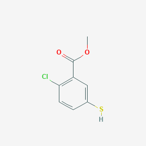 molecular formula C8H7ClO2S B1377257 Methyl 2-chloro-5-sulfanylbenzoate CAS No. 1384427-27-3