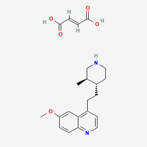 molecular formula C22H28N2O5 B13772582 trans-(+-)-6-Methoxy-4-(2-(3-methyl-4-piperidinyl)ethyl)quinoline CAS No. 80221-57-4