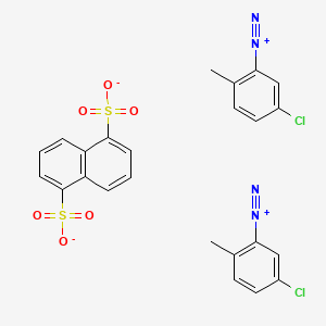 molecular formula C24H18Cl2N4O6S2 B13772587 5-chloro-2-methylbenzenediazonium;naphthalene-1,5-disulfonate CAS No. 94276-15-0
