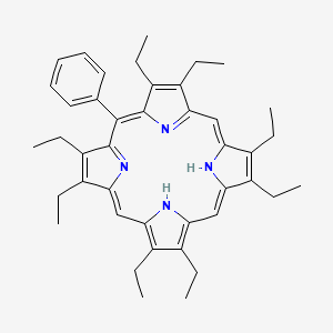 molecular formula C42H50N4 B13772607 2,3,7,8,12,13,17,18-Octaethyl-5-phenylporphyrin 