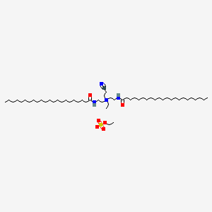 molecular formula C55H110N4O6S B13772656 Ethanaminium, 2-cyano-N-ethyl-N,N-bis[2-[(1-oxodocosyl)amino]ethyl]-, ethyl sulfate CAS No. 67633-75-4