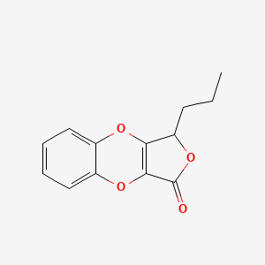 molecular formula C13H12O4 B13772708 Furo[3,4-b][1,4]benzodioxin-1(3H)-one, 3-propyl- 