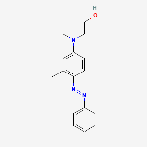 molecular formula C17H21N3O B13772724 Ethanol, 2-(ethyl(3-methyl-4-(phenylazo)phenyl)amino)- CAS No. 68214-81-3