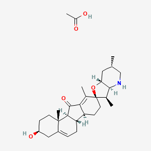 molecular formula C29H43NO5 B13772734 Jervine acetate CAS No. 64047-51-4