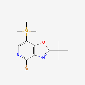 4-Bromo-2-(tert-butyl)-7-(trimethylsilyl)oxazolo[4,5-C]pyridine