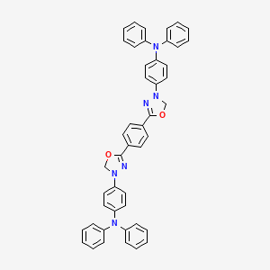 molecular formula C46H36N6O2 B13772761 1,4-Bis(5-(4-diphenylamino)phenyl-1,3,4-oxadiazol-2-yl)benzene 