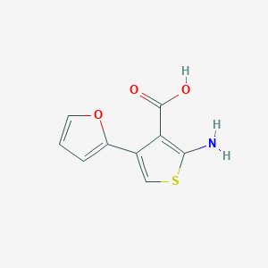 molecular formula C9H7NO3S B1377279 2-Amino-4-(2-furyl)thiophene-3-carboxylic acid CAS No. 1428141-37-0