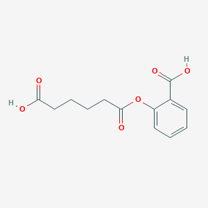 molecular formula C13H14O6 B13772813 Hexanedioic Acid Mono-(2-carboxyphenyl) Ester 