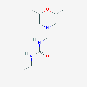 molecular formula C11H21N3O2 B13772821 1-[(2,6-Dimethylmorpholin-4-yl)methyl]-3-prop-2-enylurea CAS No. 6969-64-8