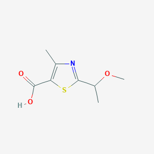 2-(1-Methoxyethyl)-4-methyl-1,3-thiazole-5-carboxylic acid