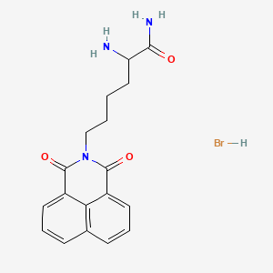 molecular formula C18H20BrN3O3 B13772847 alpha-Amino-1,3-dioxo-1H-benz(de)isoquinoline-2(3H)-hexanamide monohydrobromide CAS No. 81254-03-7
