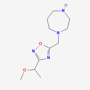 1-{[3-(1-Methoxyethyl)-1,2,4-oxadiazol-5-yl]methyl}-1,4-diazepane